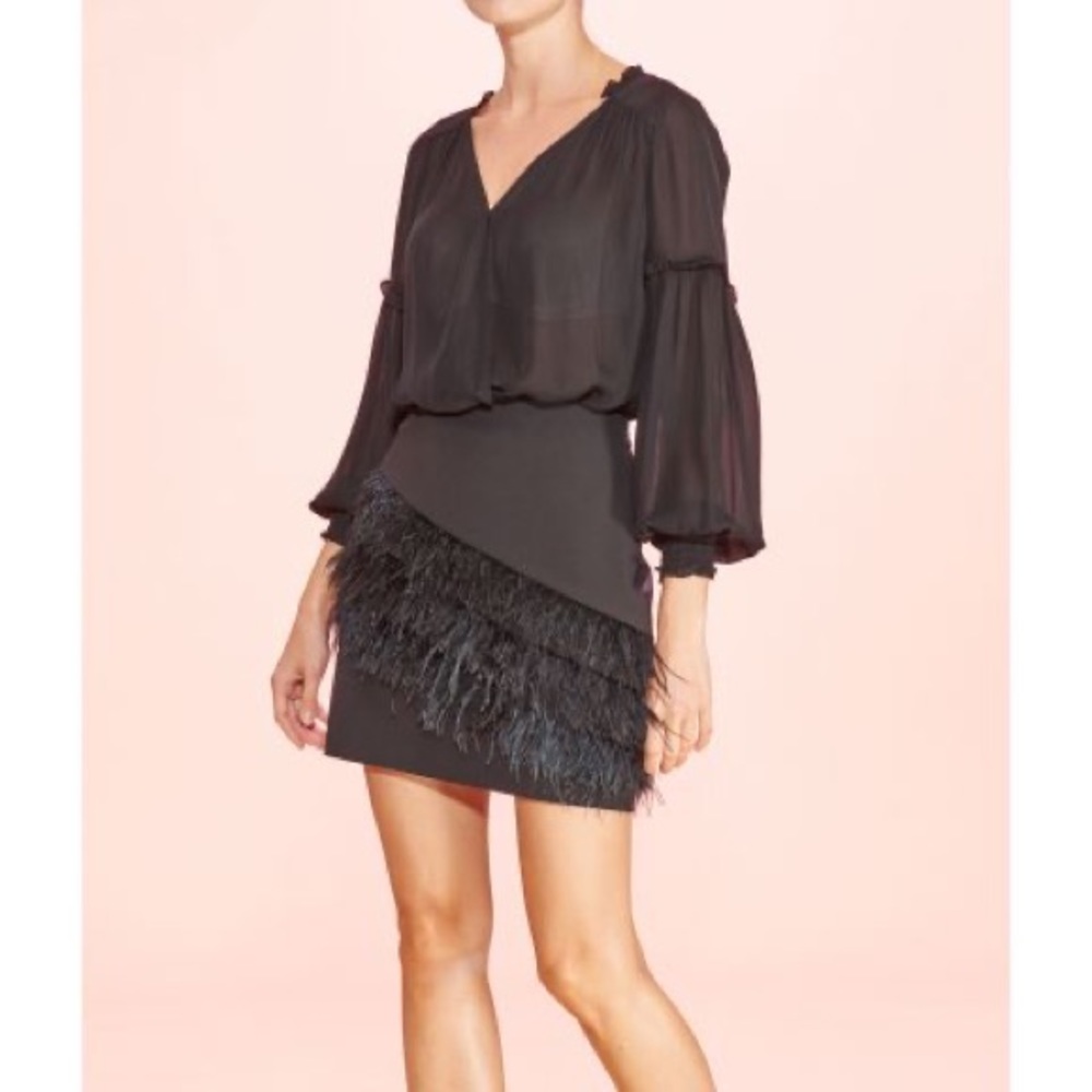 Parker Black Feather April Skirt (NWT)